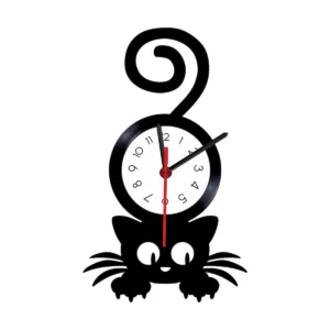 Reloj en Vinilo LP/ vinyl clock Gatos