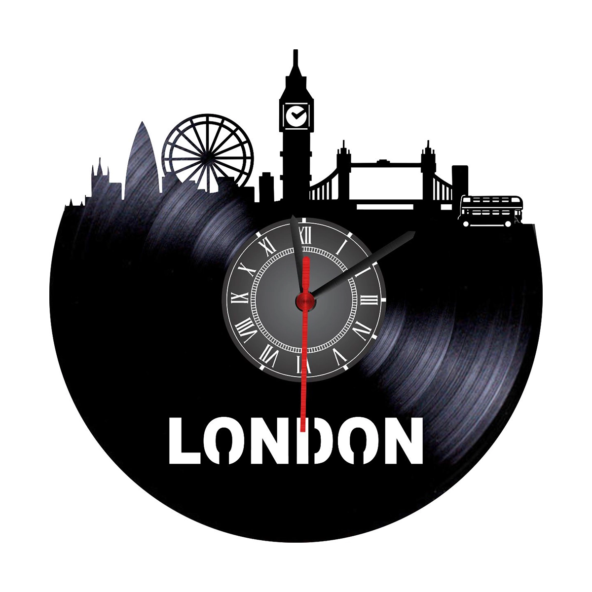 Reloj en Vinilo LP/ vinyl clock Ciudades y Países