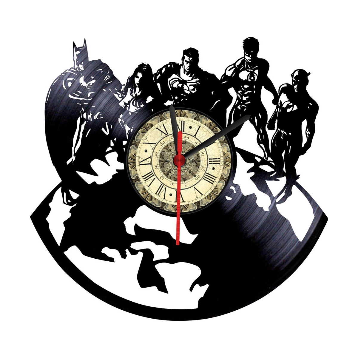 Reloj en Vinilo LP/ vinyl clock DC Comics