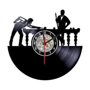 Reloj en Vinilo LP vinyl clock  Billar pool