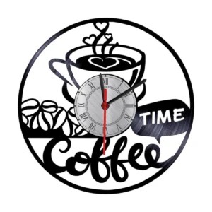 Reloj en Vinilo LP/ vinyl clock Cafetería