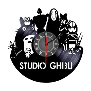 Reloj en Vinilo LP/ Vinyl clock Studio Ghibli